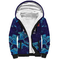 Custom Italy Rugby Sherpa Hoodie Gli Azzurri Flame Pattern - Wonder Print Shop