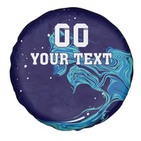 Custom Italy Rugby Spare Tire Cover Gli Azzurri Flame Pattern - Wonder Print Shop