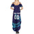 Custom Italy Rugby Summer Maxi Dress Gli Azzurri Flame Pattern - Wonder Print Shop