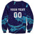 Custom Italy Rugby Sweatshirt Gli Azzurri Flame Pattern - Wonder Print Shop