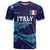 Custom Italy Rugby T Shirt Gli Azzurri Flame Pattern - Wonder Print Shop