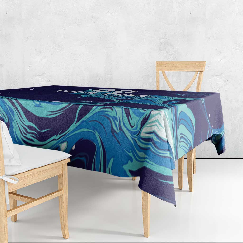 Custom Italy Rugby Tablecloth Gli Azzurri Flame Pattern - Wonder Print Shop