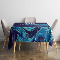 Custom Italy Rugby Tablecloth Gli Azzurri Flame Pattern - Wonder Print Shop