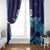 Custom Italy Rugby Window Curtain Gli Azzurri Flame Pattern - Wonder Print Shop