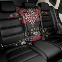 Czech Republic Traditional Costume Back Car Seat Cover Embroidery Floral Pattern With Red Rose