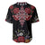 Czech Republic Traditional Costume Baseball Jersey Embroidery Floral Pattern With Red Rose