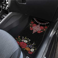 Czech Republic Traditional Costume Car Mats Embroidery Floral Pattern With Red Rose