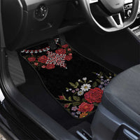 Czech Republic Traditional Costume Car Mats Embroidery Floral Pattern With Red Rose