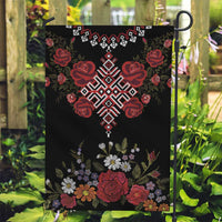 Czech Republic Traditional Costume Garden Flag Embroidery Floral Pattern With Red Rose