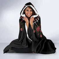 Czech Republic Traditional Costume Hooded Blanket Embroidery Floral Pattern With Red Rose