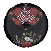 Czech Republic Traditional Costume Spare Tire Cover Embroidery Floral Pattern With Red Rose
