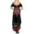 Czech Republic Traditional Costume Summer Maxi Dress Embroidery Floral Pattern With Red Rose