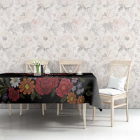 Czech Republic Traditional Costume Tablecloth Embroidery Floral Pattern With Red Rose