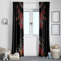 Czech Republic Traditional Costume Window Curtain Embroidery Floral Pattern With Red Rose