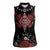 Czech Republic Traditional Costume Women Sleeveless Polo Shirt Embroidery Floral Pattern With Red Rose