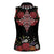 Czech Republic Traditional Costume Women Sleeveless Polo Shirt Embroidery Floral Pattern With Red Rose