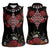 Czech Republic Traditional Costume Women Sleeveless Polo Shirt Embroidery Floral Pattern With Red Rose