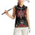 Czech Republic Traditional Costume Women Sleeveless Polo Shirt Embroidery Floral Pattern With Red Rose