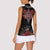 Czech Republic Traditional Costume Women Sleeveless Polo Shirt Embroidery Floral Pattern With Red Rose