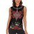 Czech Republic Traditional Costume Women Sleeveless Polo Shirt Embroidery Floral Pattern With Red Rose