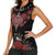 Czech Republic Traditional Costume Women Sleeveless Polo Shirt Embroidery Floral Pattern With Red Rose