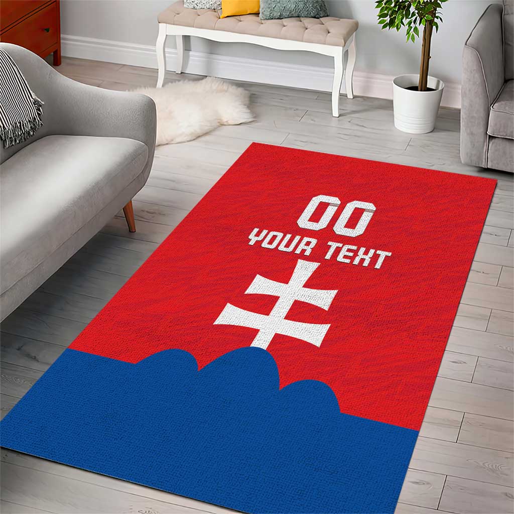 Custom Slovakia Football Area Rug Come On Sokoli