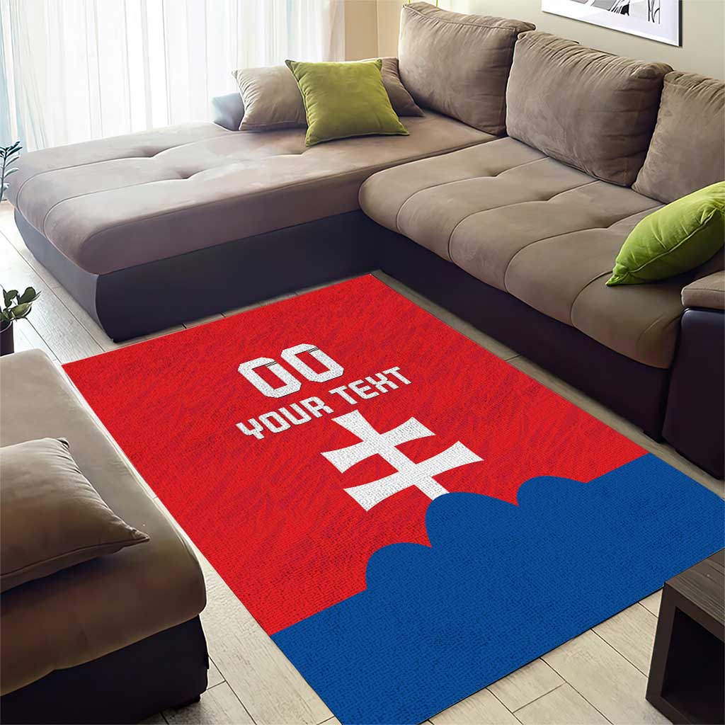 Custom Slovakia Football Area Rug Come On Sokoli