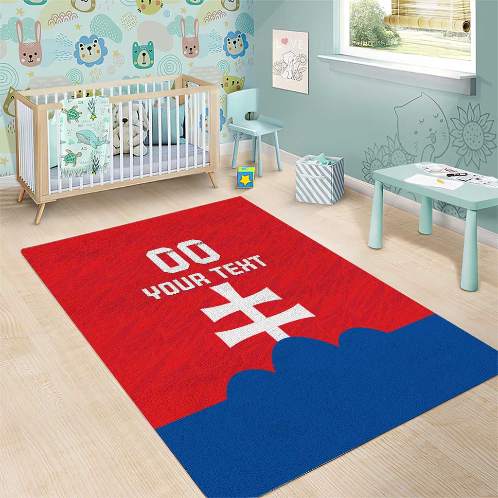 Custom Slovakia Football Area Rug Come On Sokoli
