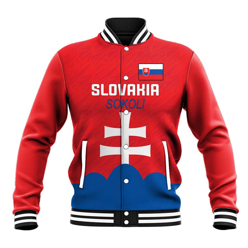 Custom Slovakia Football Baseball Jacket Come On Sokoli