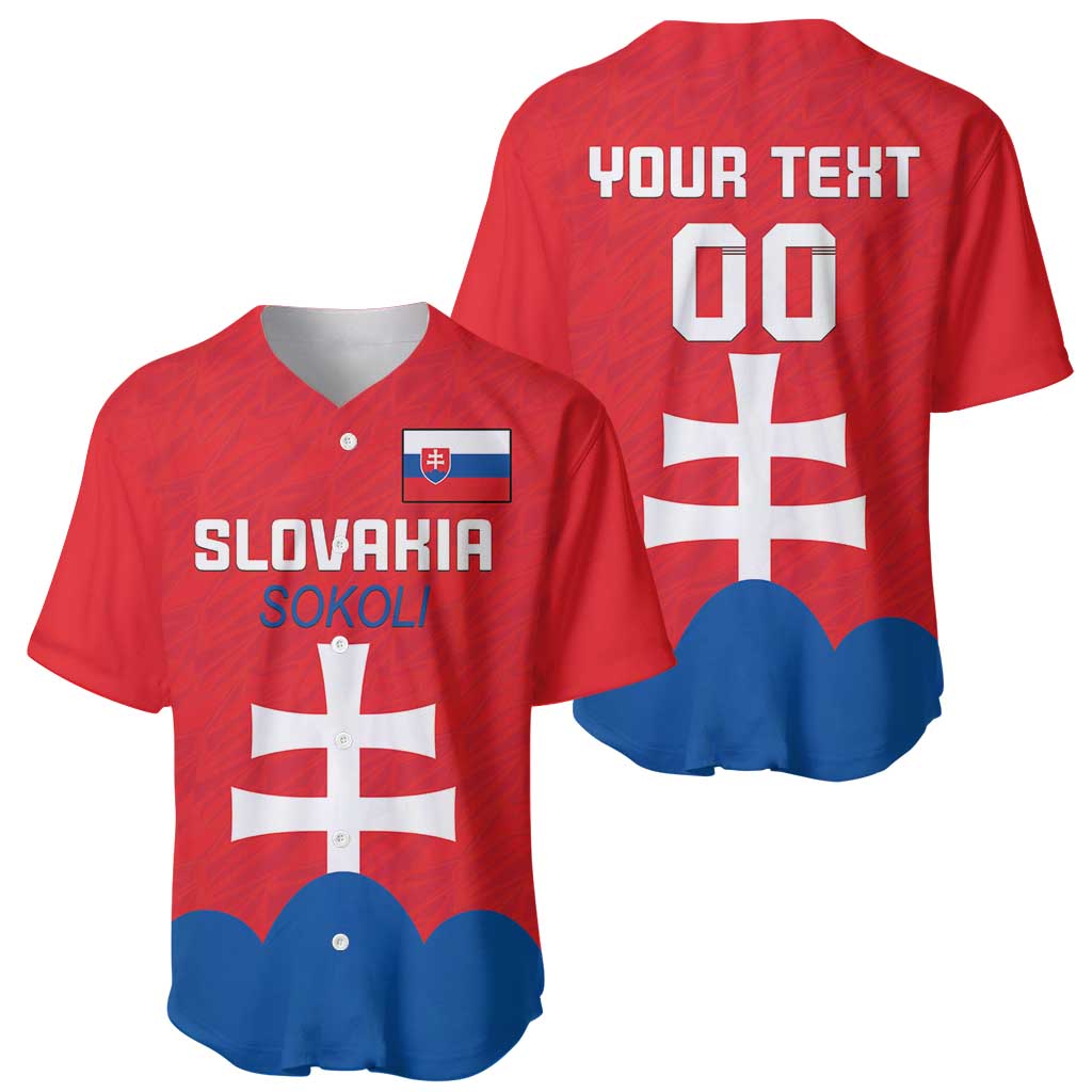 Custom Slovakia Football Baseball Jersey Come On Sokoli