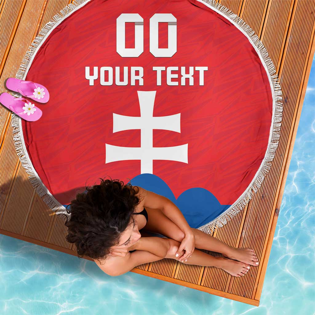 Custom Slovakia Football Beach Blanket Come On Sokoli
