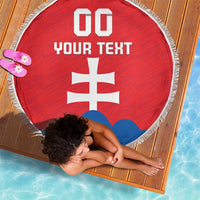 Custom Slovakia Football Beach Blanket Come On Sokoli