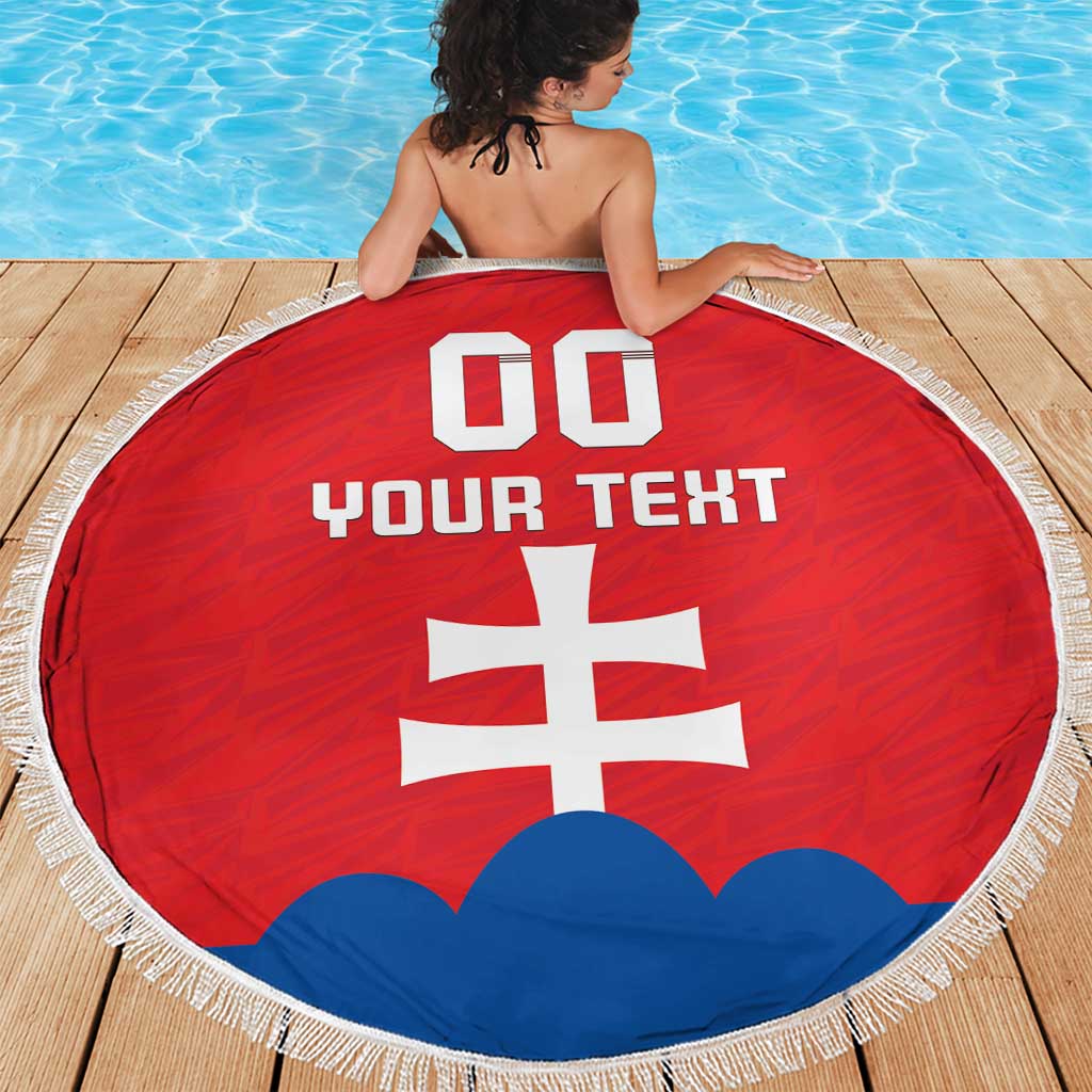 Custom Slovakia Football Beach Blanket Come On Sokoli