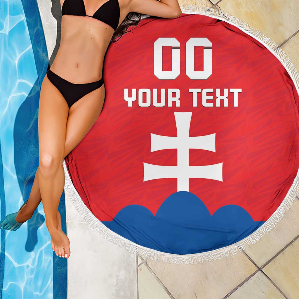 Custom Slovakia Football Beach Blanket Come On Sokoli