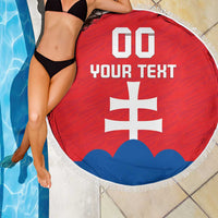 Custom Slovakia Football Beach Blanket Come On Sokoli