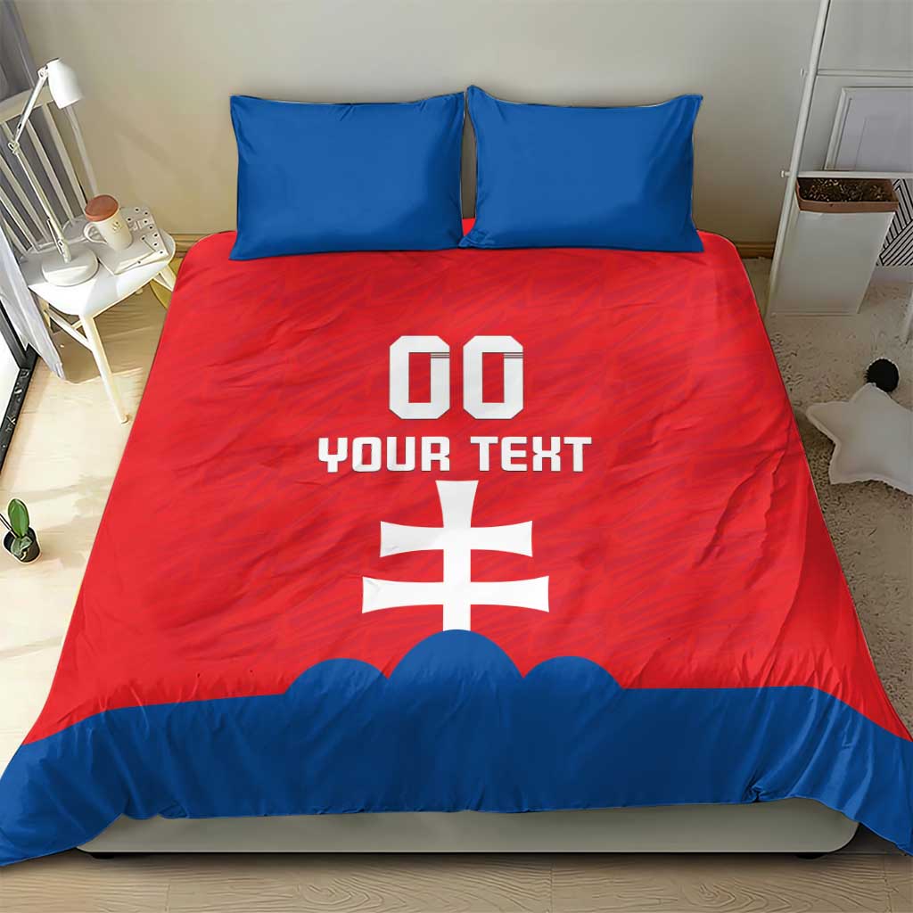 Custom Slovakia Football Bedding Set Come On Sokoli