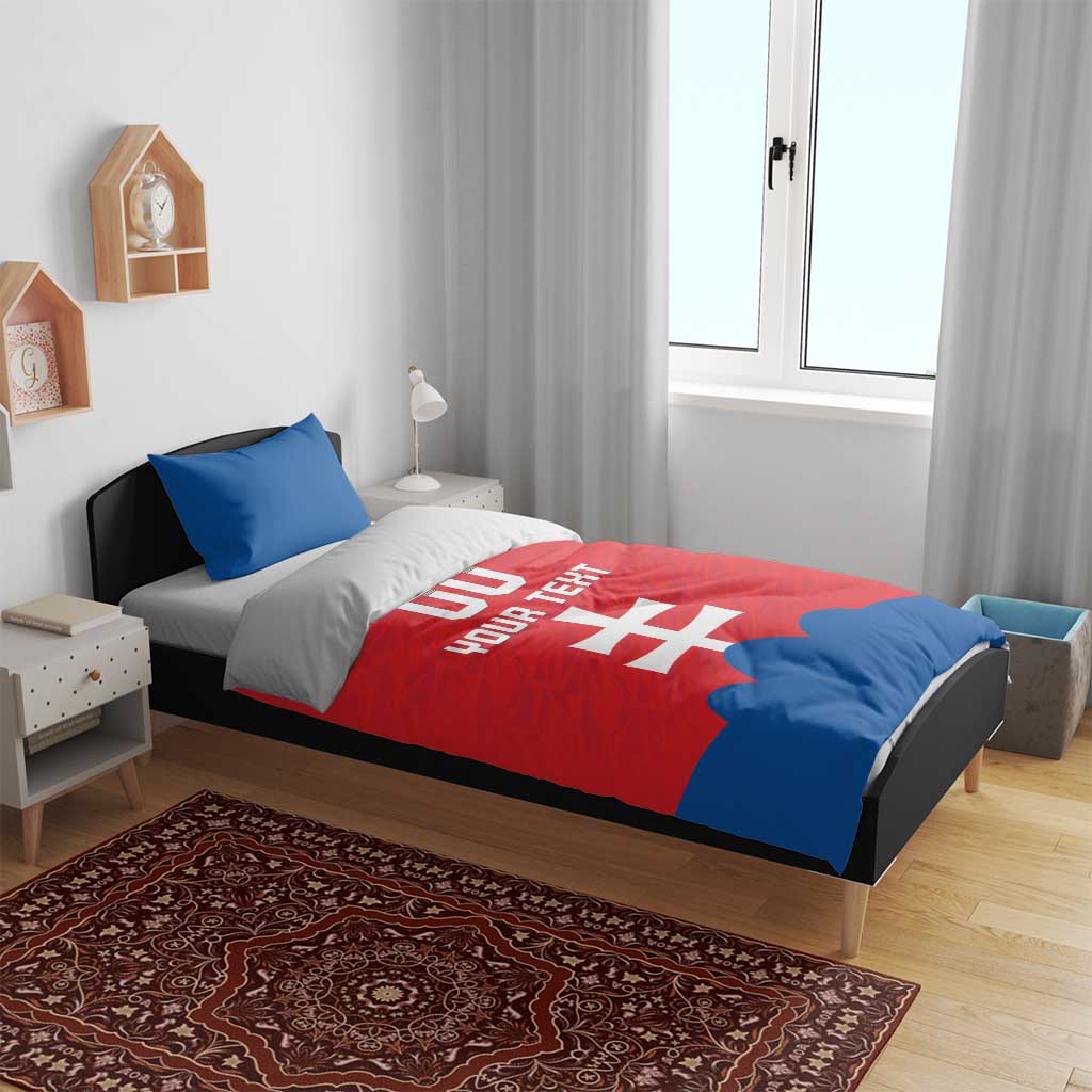 Custom Slovakia Football Bedding Set Come On Sokoli