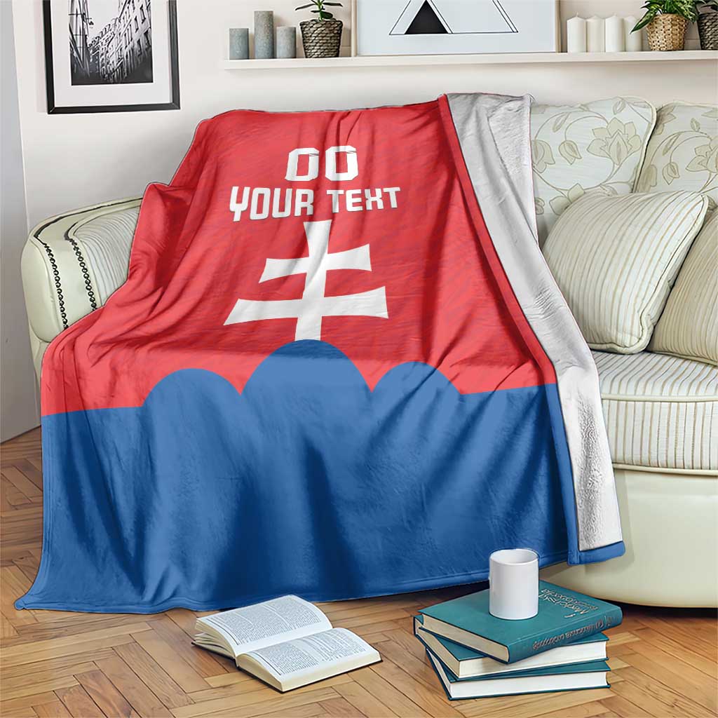 Custom Slovakia Football Blanket Come On Sokoli