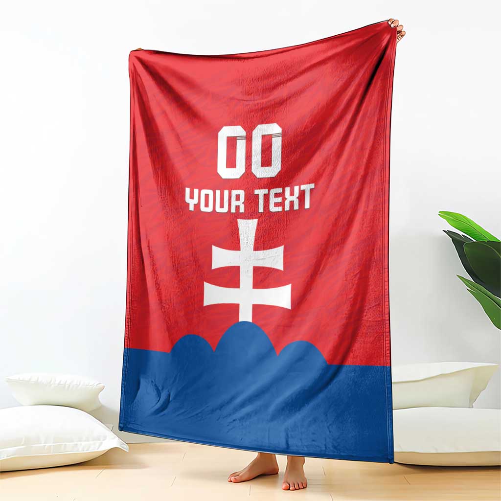 Custom Slovakia Football Blanket Come On Sokoli