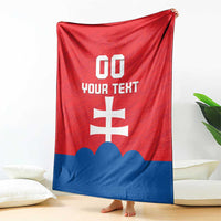 Custom Slovakia Football Blanket Come On Sokoli