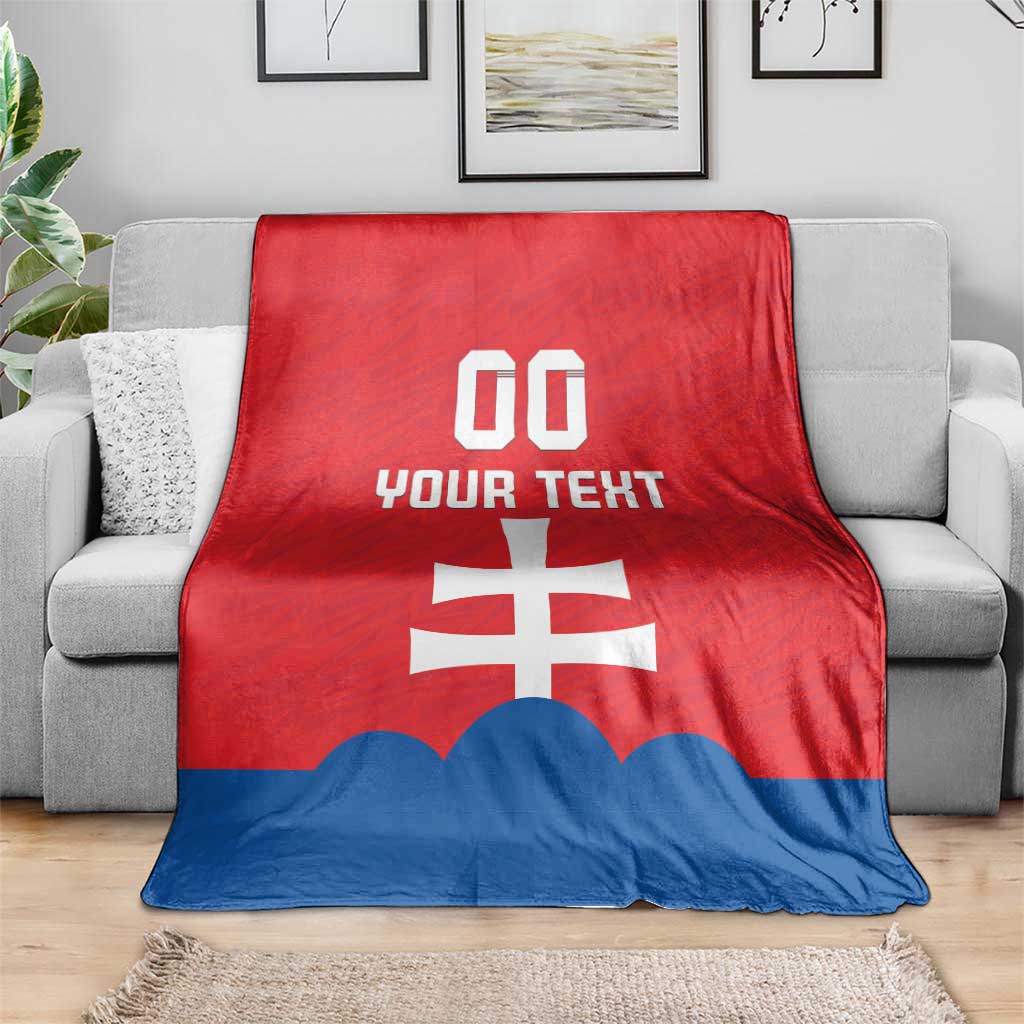 Custom Slovakia Football Blanket Come On Sokoli