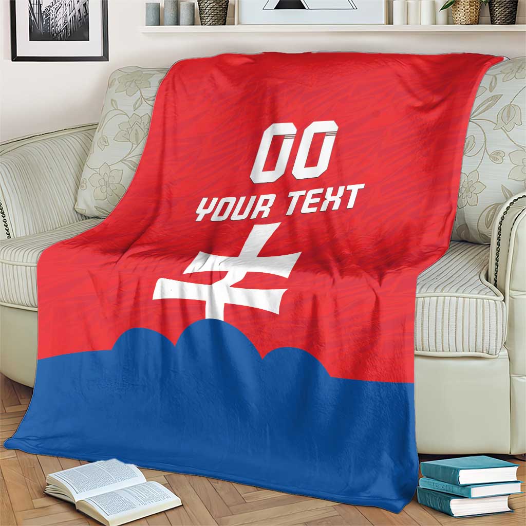 Custom Slovakia Football Blanket Come On Sokoli