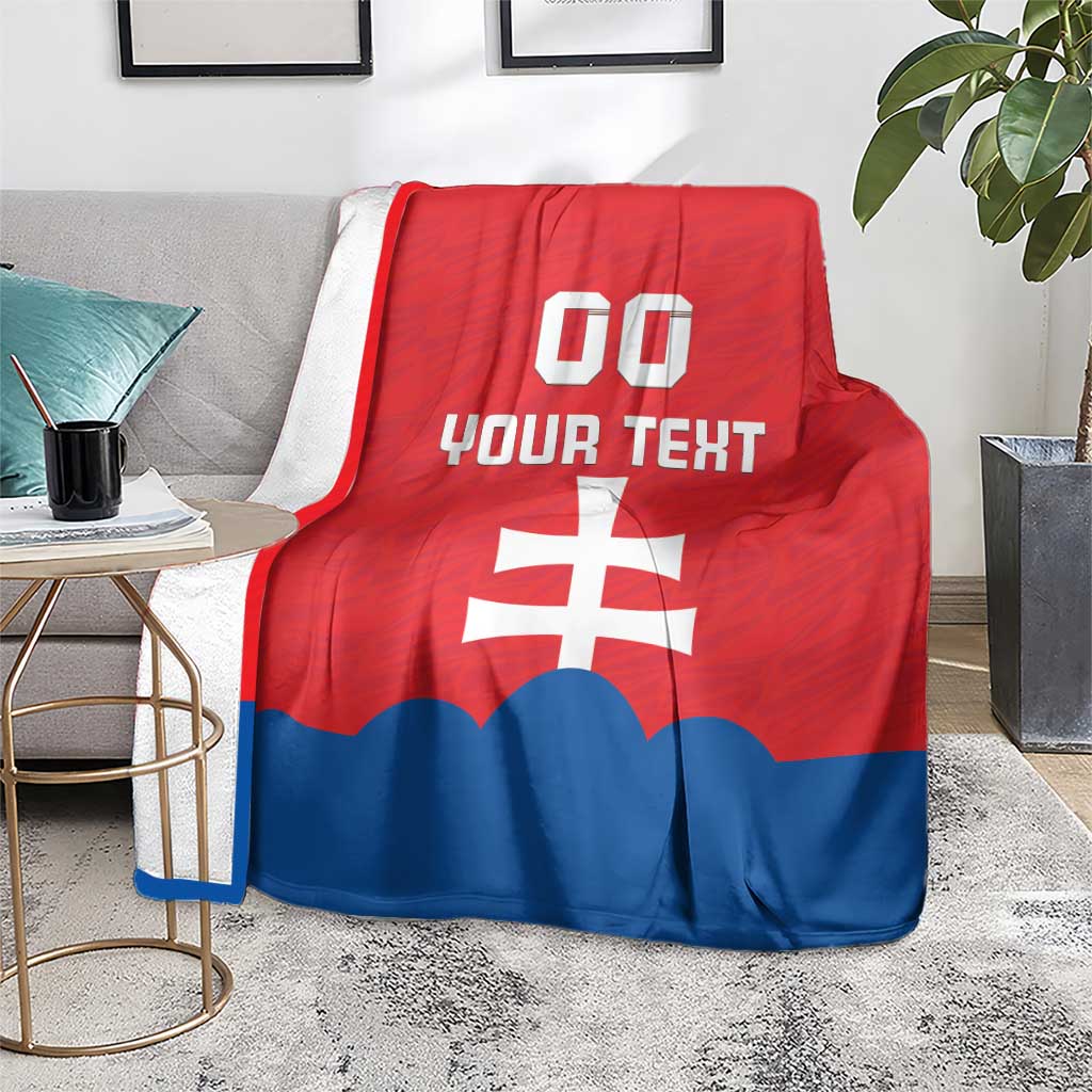 Custom Slovakia Football Blanket Come On Sokoli