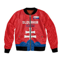 Custom Slovakia Football Bomber Jacket Come On Sokoli