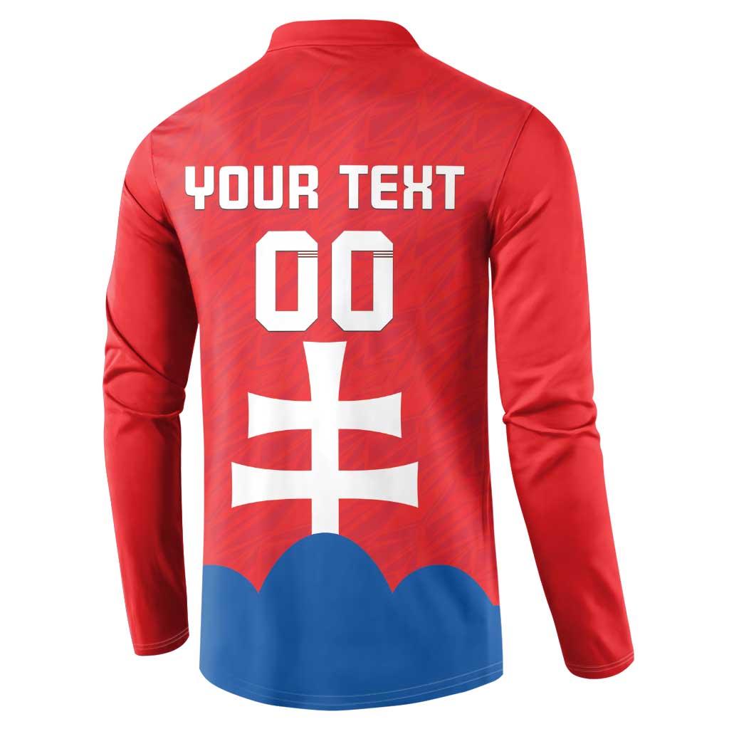 Custom Slovakia Football Button Sweatshirt Come On Sokoli