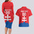Custom Slovakia Football Couples Matching Long Sleeve Bodycon Dress and Hawaiian Shirt Come On Sokoli