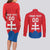 Custom Slovakia Football Couples Matching Long Sleeve Bodycon Dress and Long Sleeve Button Shirt Come On Sokoli