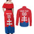 Custom Slovakia Football Couples Matching Off Shoulder Maxi Dress and Long Sleeve Button Shirt Come On Sokoli