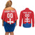 Custom Slovakia Football Couples Matching Off Shoulder Short Dress and Long Sleeve Button Shirt Come On Sokoli