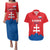 Custom Slovakia Football Couples Matching Puletasi and Hawaiian Shirt Come On Sokoli